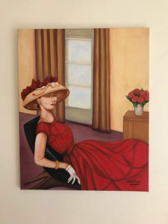 Lady on red