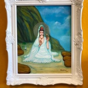 Avalokitesvara Buddha Holding a Pearl, painting by Hang Pham