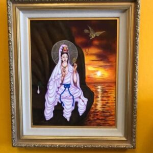 Bodhisattva Buddha with Bird Sitting in Mui Ne Vietnam, painting by Hang Pham