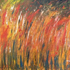 Colorful Grass Field, painting by Christi Pham