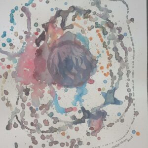 Cosmic Bloom, painting by Christi Pham