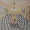 Dinner Room, painting by Christi Pham