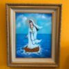 Guan Yin Buddha Riding Turtle, painting by Hang Pham