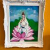 Guan Yin Buddha Sitting Lotus, painting by Hang Pham