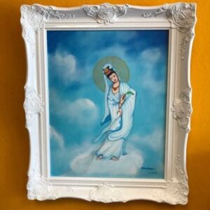 Guan Yin Buddha with the Vase of Sweet Dew, painting by Hang Pham