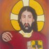 Jesus Christ with Holy Bible Book, painting by Christi Pham