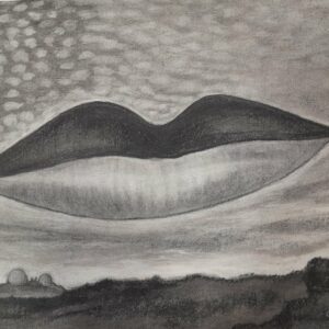 Lips on the Sky, painting by Christi Pham