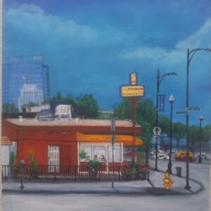 Nam An Restaurant in Downtown San Jose California, painting by Christi Pham
