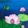 Pink Lotus, painting by Hang Pham