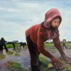 Rice Planters in South Vietnam, painting by Hang Pham