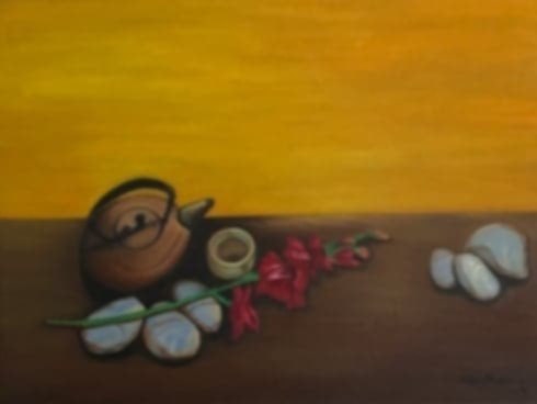 Teapot, painting by Hang Pham