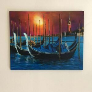 Venice in Italy, painting by Christi Pham