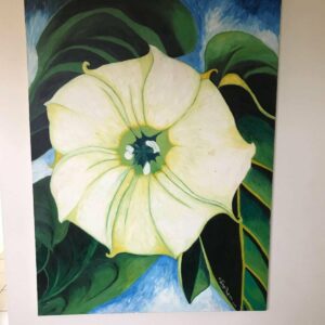 White Petunia Flower, painting by Hang Pham